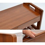 2-stufige Schuhbank Schuhregal aus massivem Holz mit Sitzkissen und verstecktem Fach LIFFMallJC Color : Simple-2