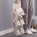 LITING Schuhregal High Heels Schuhregal Space Saver Schuhregal Im Schrank Mode Kinderschuhschrank Color : Blue pink beige