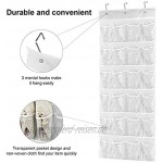 yue Schuhaufbewahrung multifunktionale hängend Aufbewahrungstasche mit 24 große Tasche Schuhorganizer über Tür Transparent Schuhregal für Küche Bad Schlafzimmer