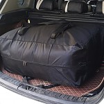 FakeFace Wasserdicht Große Transporttasche 180L Oxford Aufbewahrungsbox Organizer für Reise Umziehung Aufbewahrung Kleiderschrank Super Reißfest Robust Schwarz 100 * 55 * 33 cm