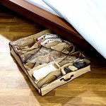 HAC24 Unterbettkommode mit 12 Speicherfächer Schuhe Unterbettbox Aufbewahrung Schuhaufbewahrung Kommode Bett Aufbewahrungstasche