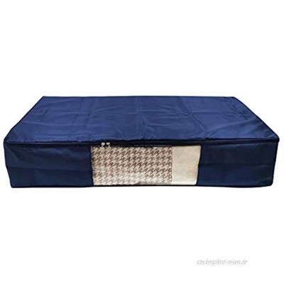 Hilier Aufbewahrungstasche für Kleidung unter dem Bett Oxford-Gewebe kariert extra groß Blau
