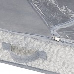 iDesign 05353EU Aldo Unterbett-Schubkasten für Kleidung Handtaschen Schuhe 91,4 x 53,3 x 12,7 cm grau Polypropylen Stoff
