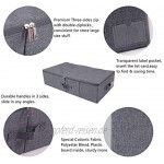iwill CREATE PRO Unterbett-Bettwäsche-Set für Kleidung Bettdecken Schuhe Aufbewahrungsbox Würfelbox mit Reißverschluss Schwarz Grau