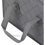 Magicfly 3 Stück Faltbare Aufbewahrungstasche Unterbett Unterbettkommode mit Sichtfenster Aufbewahrung für Bettwäsche Kleidung Decken Kissen Pullover Grau