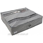 Periea 'Sami' Unterbett SchuhAufbewahrungsboxen – Verstellbarer Schuhladen für 12 Paar Schuhe Grau