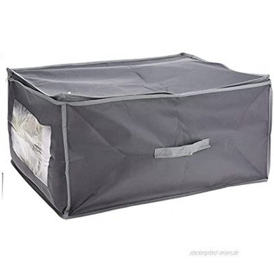 Unterbettkommode Aufbewahrungstasche für Bettdecken und Kissen Tasche für Bettzeug oder Matratzenauflagen Reißverschluss-Box mit Griff aus Vlies in 60 x 45 x 30 cm