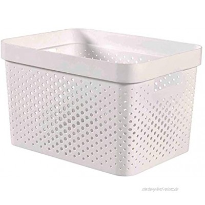 Curver | Infinity Aufbewahrungsbox 17 l weiß 35,5 x 26,2 x 21,9 cm recycelter Kunststoff