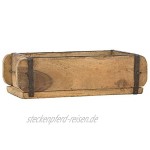 Ib Laursen UNIKA Aufbewahrungsbox aus Holz 31 cm Vintage Allzweckkiste Ordnungshelfer Ordnungsbox Holzkiste Ziegelform Dekokiste nostalgisch Antik Regal klein