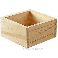 Kentop Ordnungsbox Holzkiste Aufbewahrungskiste Universal Holzbox ohne Deckel für Aufbewahrung