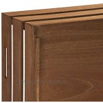 LAUBLUST Vintage Holzkiste mit Griffen ca. 39 x 29 x 21 cm Braun FSC® Aufbewahrungskiste | Geschenkkorb | Dekobox