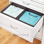 mDesign 4er-Set Aufbewahrungsbox aus Kunstfaser – für Ordnung im Kleiderschrank – Stoffkiste mit Griff und offener Oberseite für Kleidung Decken Accessoires und mehr – braun