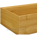 Relaxdays Ordnungsbox Bambus stapelbar natürliche Optik Aufbewahrungsbox Küche Bad HxBxT: 6,5 x 15 x 15 cm Natur A