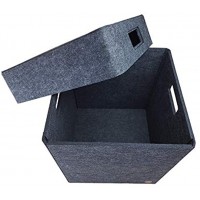 Aufbewahrungsbox FILZ Regalkorb Filzbox Korb Box Allzweckbox mit Deckel NEUTRAL 5 Größen