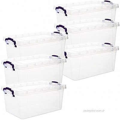 Aufbewahrungsboxen Frischhaltedosen transparent mit Deckel 3 Liter 6 Stück