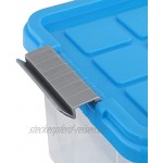 axentia Aufbewahrungsbox mit Deckel Stapelbox aus Kunststoff 5 Liter Eurobox transparent Maße: ca. 30 x 14 x 15 cm Anthrazit blau oder gelb Farbe nicht wählbar