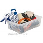Basics 135738 Kunststoff DIY Aufbewahrungsbox 'Power Box' Plastik transparent 25 Liter