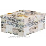 Brandsseller 13er Set Aufbewahrungsboxen mit Deckel verschiedene Größen Geschenkboxen stabiler Karton Strickgarn Motiv 3