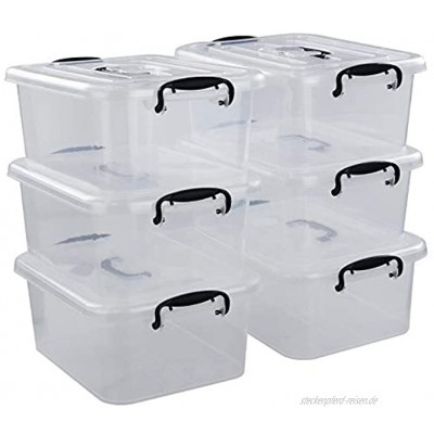 Bringer 6-Pack Latch Aufbewahrungsboxen 8 L Clear Latch Boxen