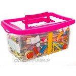 Centi Aufbewahrungsboxen für Kinder transparent mit Deckel und Handgriff 4 Liter 3 Stück Sortiert