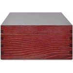 Creative Deco Rote Wein-Kiste aus Natürliches Kiefern-Holz | Wein-Box für 2 Flaschen mit Deckel und Verschluss | 35 x 20 x 10 cm | Perfekt für Lagerung Dekoration oder als Geschenk-Holzkiste
