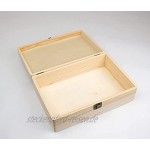 Holzkiste mit Deckel 27 cm x 18 cm x 8,5 cm Natur Aufbewahrungskiste Erinnerungsbox & Geschenkkiste HB-008 B