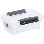 Plast Team Pro Box Aufbewahrungsbox mit Deckel und QR-Code Stapelbar Transparent 0,4L