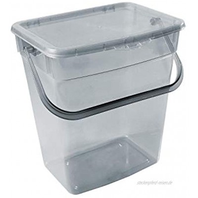 Plast Team Waschpulver Aufbewahrungsbox mit Deckel Futterbehalter BehÃ¤lter 10L Grau