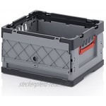 Profi-Faltbox mit Deckel 2er Set Auer Faltbox FBB 43 22 40x30x22 cm 21 Liter Behälter Stapelbehälter Aufbewahrungskiste Transportbox Plastikbox