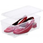 Rotho 6611500096WS Aufbewahrungsboxen 8-er Set Clear Box Lady Shoe 5 l mit Deckel AppMyBox