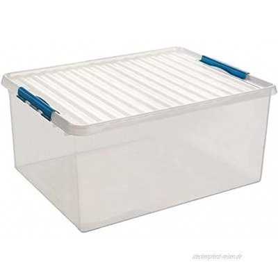 Sunware Q-Line Box 120 Liter 80 x 50 x 38cm transparent blau