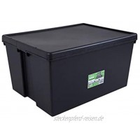 Wham Bam Heavy Duty Recycling Box 150 Liter mit Deckel 80 x 59,5 x 42 cm schwarz