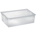XL Aufbewahrungsbox mit Deckel aus robustem und transparentem Kunststoff. Maße: 57,8 x 39,6 x 18,5 cm. Stapelbar mit Deckel! Topp Qualität
