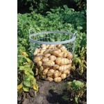 Esschert Design Kartoffelerntekorb Erntekorb aus Metall in silber ca. 45 cm x 42 cm x 45 cm
