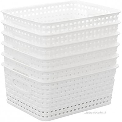 Hespapa Aufbewahrungskorb für die Küche Kunststoff Weiß 6 Stück