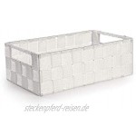 Weiße Nylon-Aufbewahrungskörbe Groß Mittel & Klein 3er-Pack | Für Schränke Regale Badezimmer Lagerung | Gewebte Weidenkästen | Pukkr