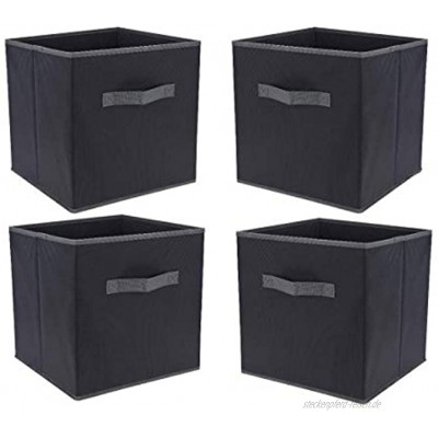 4er Set Aufbewahrungsbox anthrazit 30x30 cm Regal Würfel Box Faltbox Stoffbox Faltkiste Ordnungsbox