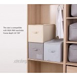 56 L X 32 B X 33 H cm Großer Schrank mit Deckel Faltbare Kleiderschrank-Aufbewahrungsboxen Die Größe Ähnlich wie bei der IKEA SKUBB-Serie Etikettentasche Beige