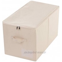 56 L X 32 B X 33 H cm Großer Schrank mit Deckel Faltbare Kleiderschrank-Aufbewahrungsboxen Die Größe Ähnlich wie bei der IKEA SKUBB-Serie Etikettentasche Beige
