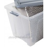 Basics 103441 Aufbewahrungsboxen 'New Top Box' 60 L Plastik Grau 60 Liter