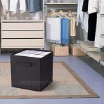 Brand – Umi Faltbare Aufbewahrungsbox in 6er-Set Faltbox Organizer aus Vliesstoff Regalkorb mit Größe von 26,7 x 26,7 x 27,9 cm schwarz