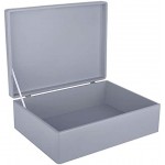 Creative Deco XL Große Graue Holz-Kiste Holzbox mit Deckel Erinnerungsbox | 40 x 30 x 14 cm + - 1 cm | ohne Griffen | Aufbewahrungs-Box Spielzeug-kiste Kasten | Ideal für Werkzeuge