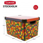 CURVER Stockholm Deco Brights Große Kunststoff-Aufbewahrungsbox 22Liter Mehrfarbig