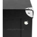Ideen mit Herz Ordnungsboxen | 3er Set | Aufbewahrungsbox mit Deckel | faltbar | aus Pappe & Metall | jeweils 31cm x 26cm x 14cm schwarz
