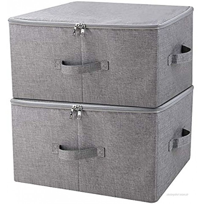 iwill CREATE PRO Aufbewahrungsbehälter Gestapelte Aufbewahrungsbox mit Deckel Garderobenschublade dunkelgrau 2 Stk