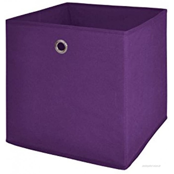 Möbel Akut Faltbox 4er Set in der Farbe brombeer Aufbewahrungsbox für Raumteiler oder Regale