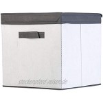 PEARL Aufbewahrung: 2er-Set Aufbewahrungsboxen mit Deckel faltbar 31x31x31 cm weiß Ordnungsbox