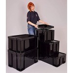 Really Useful Kunststoff-Aufbewahrungsbox recycelt robust stapelbar 64 Liter 440 x 710 x 310 mm schwarz
