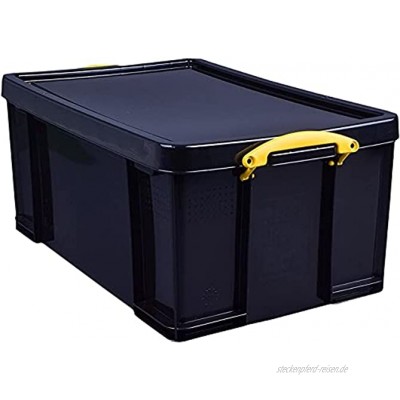 Really Useful Kunststoff-Aufbewahrungsbox recycelt robust stapelbar 64 Liter 440 x 710 x 310 mm schwarz