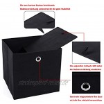 SONGMICS 4 StÃ¼ck Faltbare Aufbewahrungsbox Faltbox mit Fingerloch 30 x 30 x 30 cm Schwarz RFB02H-2